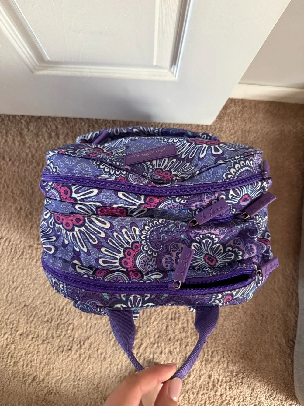 Vera Bradley Purple Floral Paisley Backpack